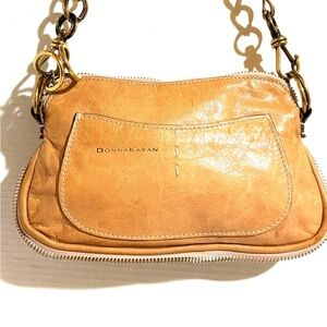 Tan Leather Chain Strap Women's Bag